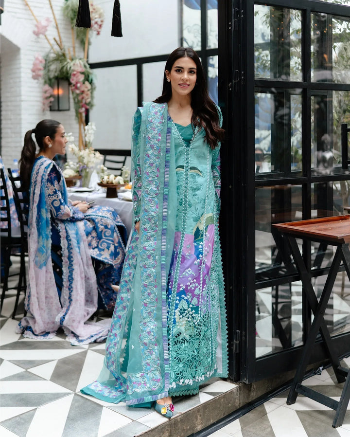 Afrozeh Embroidered Lawn Suits Unstitched 3 Piece AF25UL25 D-010 Sovana - Luxury Collection