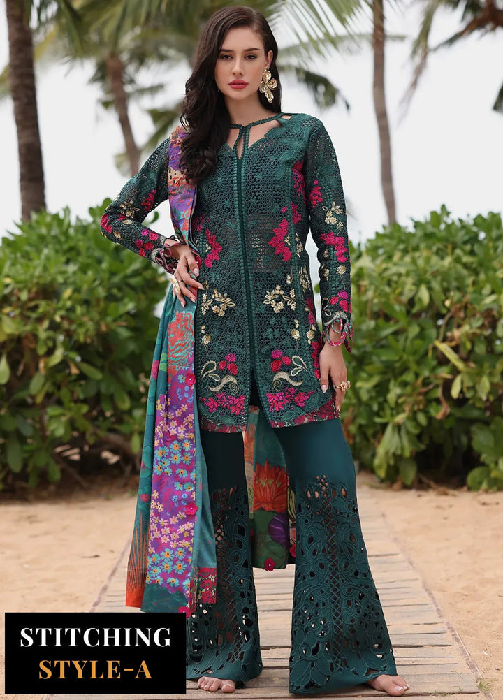 Afrozeh Embroidered Lawn Suits Unstitched 3 Piece AF25UL25 D-02 Vermora - Luxury Collection