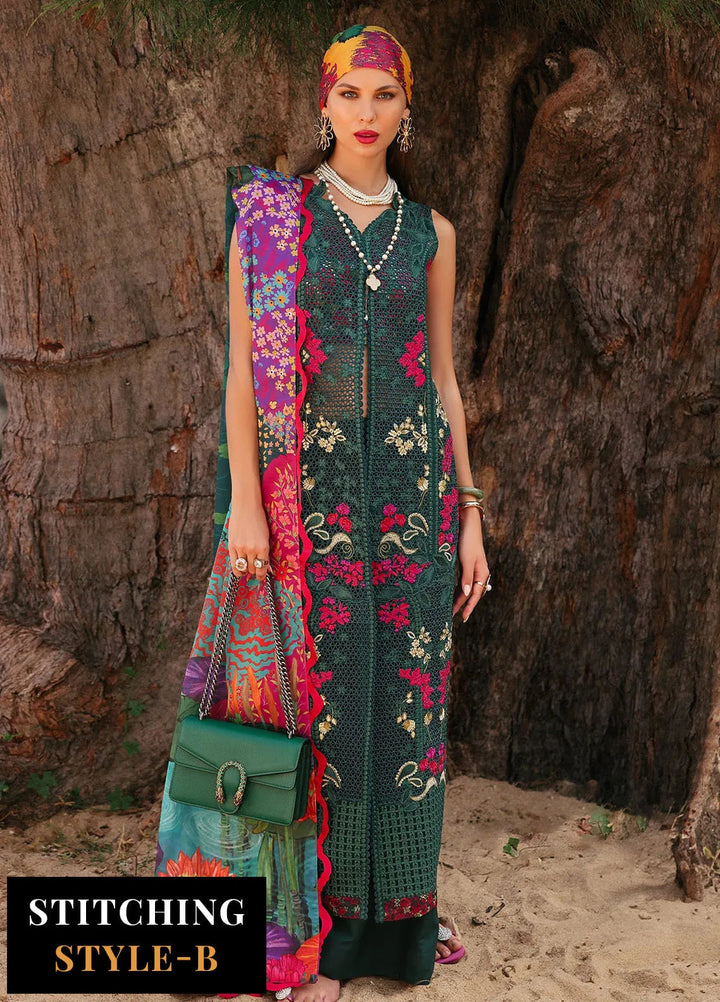 Afrozeh Embroidered Lawn Suits Unstitched 3 Piece AF25UL25 D-02 Vermora - Luxury Collection