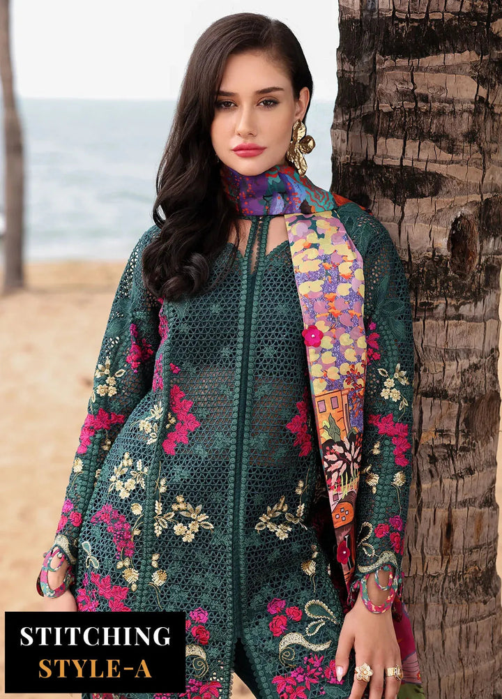 Afrozeh Embroidered Lawn Suits Unstitched 3 Piece AF25UL25 D-02 Vermora - Luxury Collection