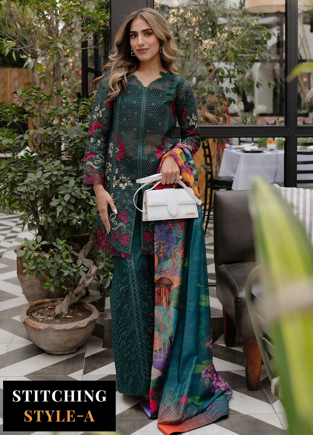 Afrozeh Embroidered Lawn Suits Unstitched 3 Piece AF25UL25 D-02 Vermora - Luxury Collection