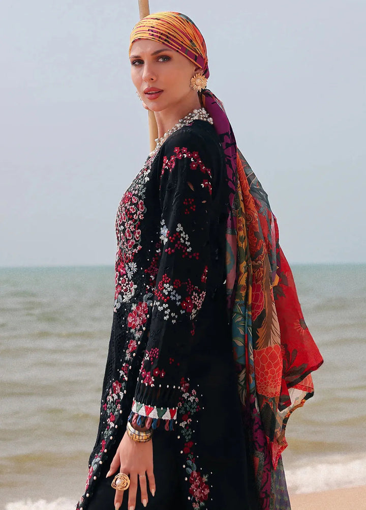 Afrozeh Embroidered Lawn Suits Unstitched 3 Piece AF25UL25 D-03 Elva - Luxury Collection