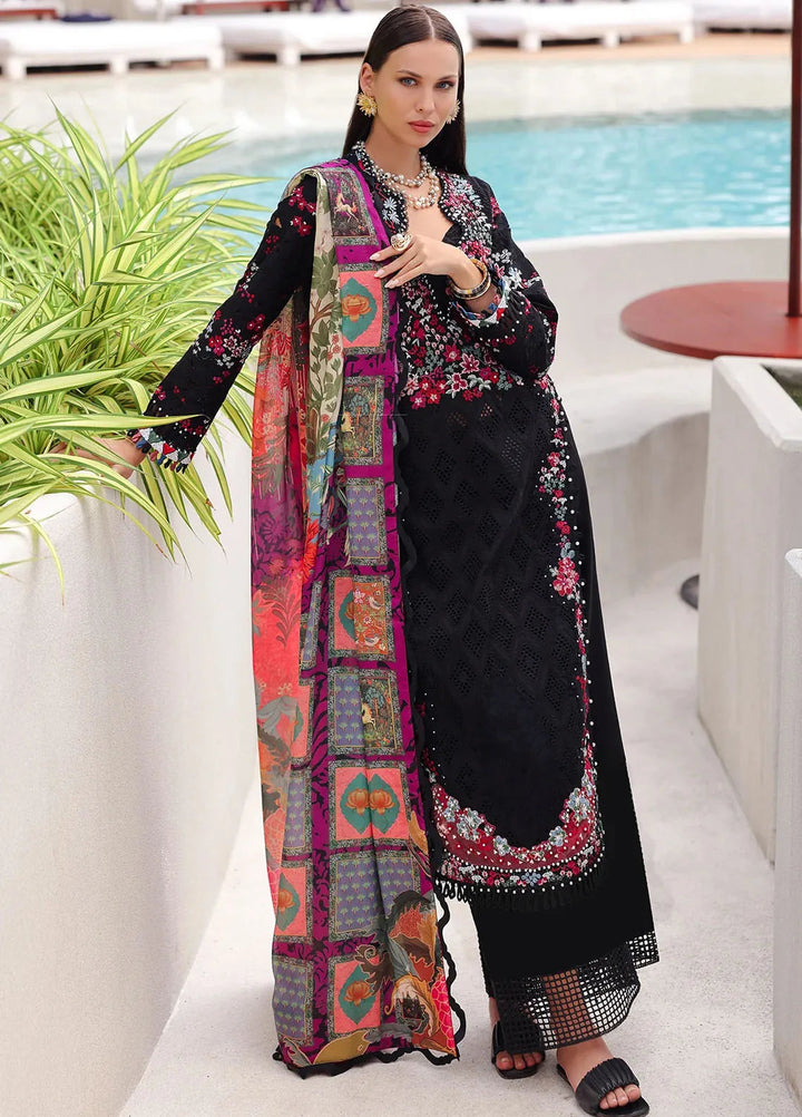 Afrozeh Embroidered Lawn Suits Unstitched 3 Piece AF25UL25 D-03 Elva - Luxury Collection