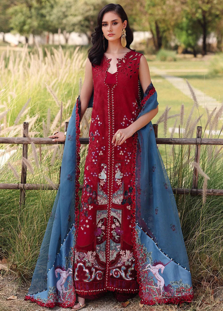 Afrozeh Embroidered Lawn Suits Unstitched 3 Piece AF25UL25 D-04 Glacis - Luxury Collection