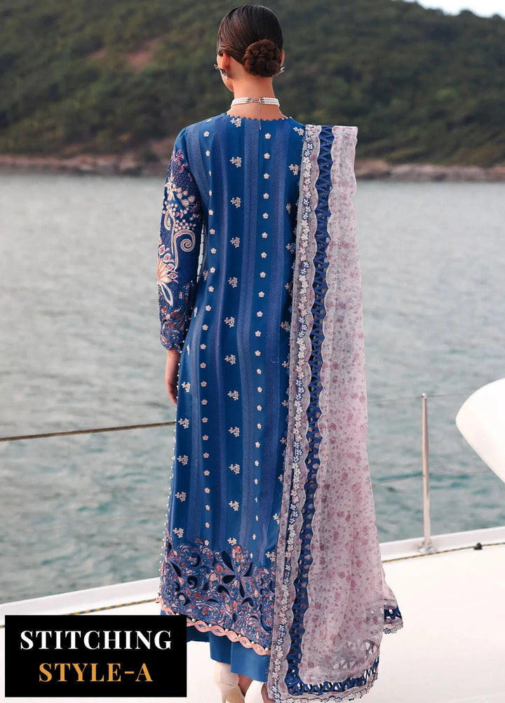 Afrozeh Embroidered Lawn Suits Unstitched 3 Piece AF25UL25 D-05 Eclipse - Luxury Collection