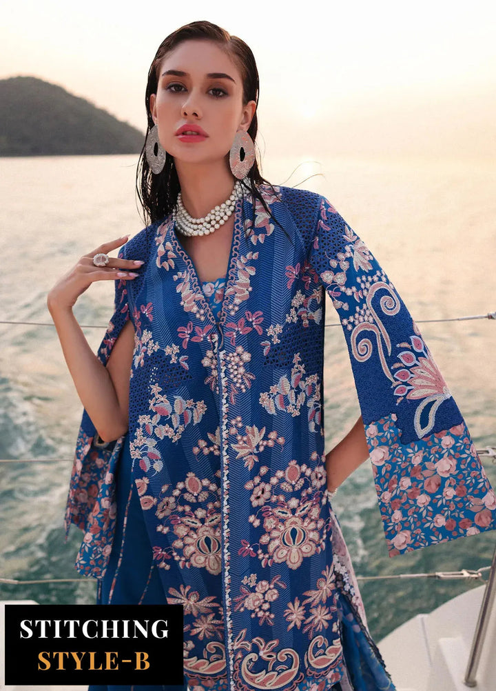 Afrozeh Embroidered Lawn Suits Unstitched 3 Piece AF25UL25 D-05 Eclipse - Luxury Collection