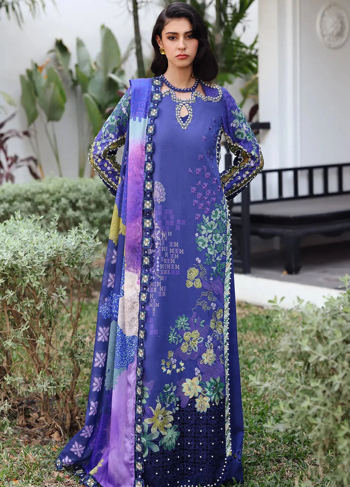 Afrozeh Embroidered Lawn Suits Unstitched 3 Piece AF25UL25 D-06 Lumora - Luxury Collection