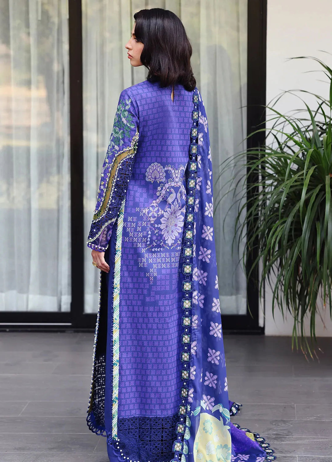 Afrozeh Embroidered Lawn Suits Unstitched 3 Piece AF25UL25 D-06 Lumora - Luxury Collection