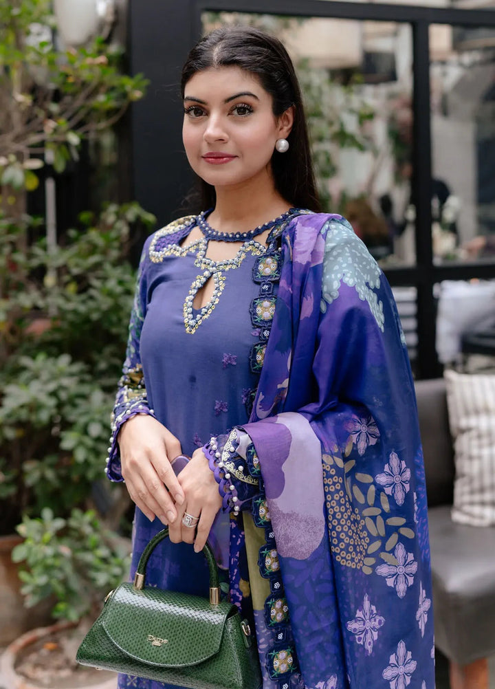 Afrozeh Embroidered Lawn Suits Unstitched 3 Piece AF25UL25 D-06 Lumora - Luxury Collection