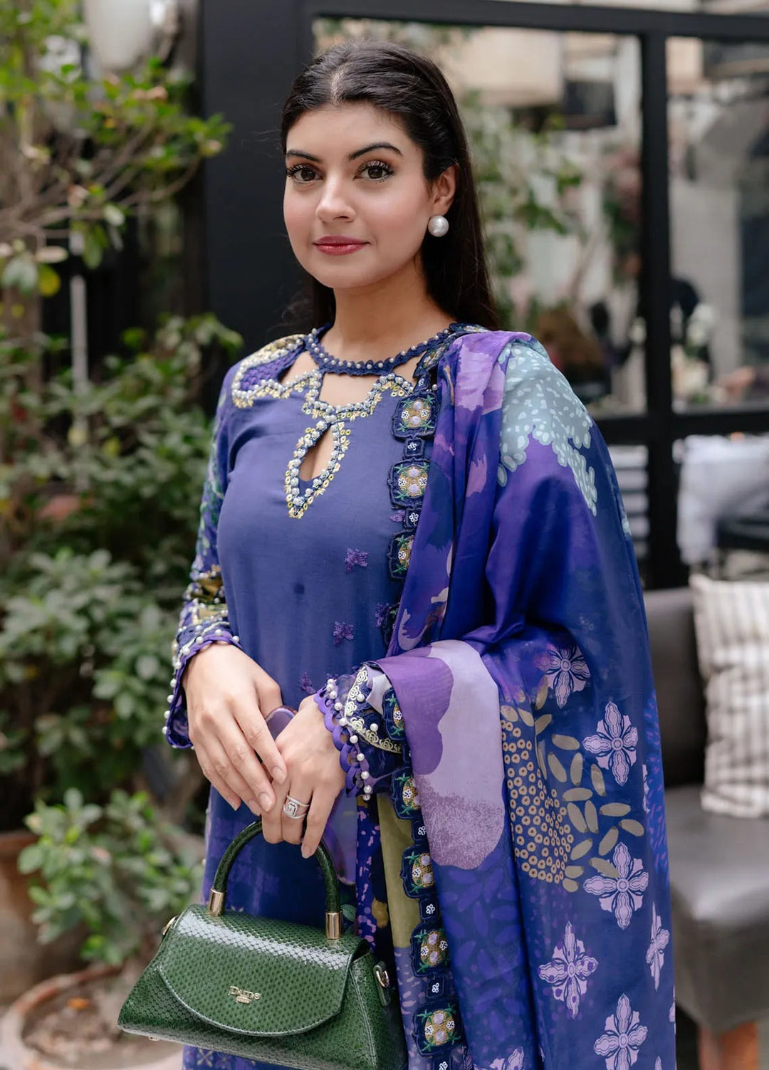 Afrozeh Embroidered Lawn Suits Unstitched 3 Piece AF25UL25 D-06 Lumora - Luxury Collection