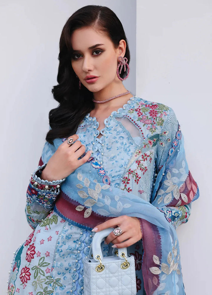 Afrozeh Embroidered Lawn Suits Unstitched 3 Piece AF25UL25 D-07 Presta - Luxury Collection