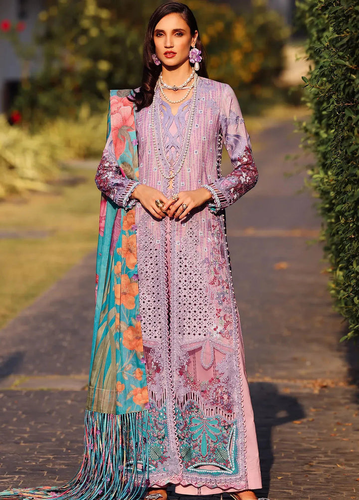 Afrozeh Embroidered Lawn Suits Unstitched 3 Piece AF25UL25 D-08 Chrysa - Luxury Collection