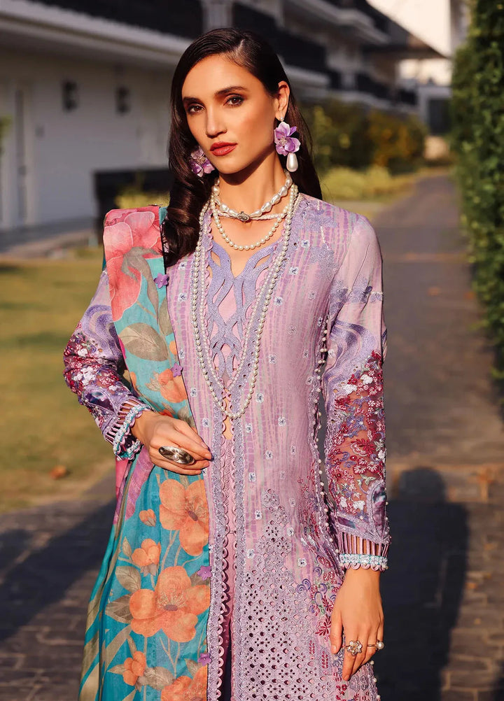 Afrozeh Embroidered Lawn Suits Unstitched 3 Piece AF25UL25 D-08 Chrysa - Luxury Collection