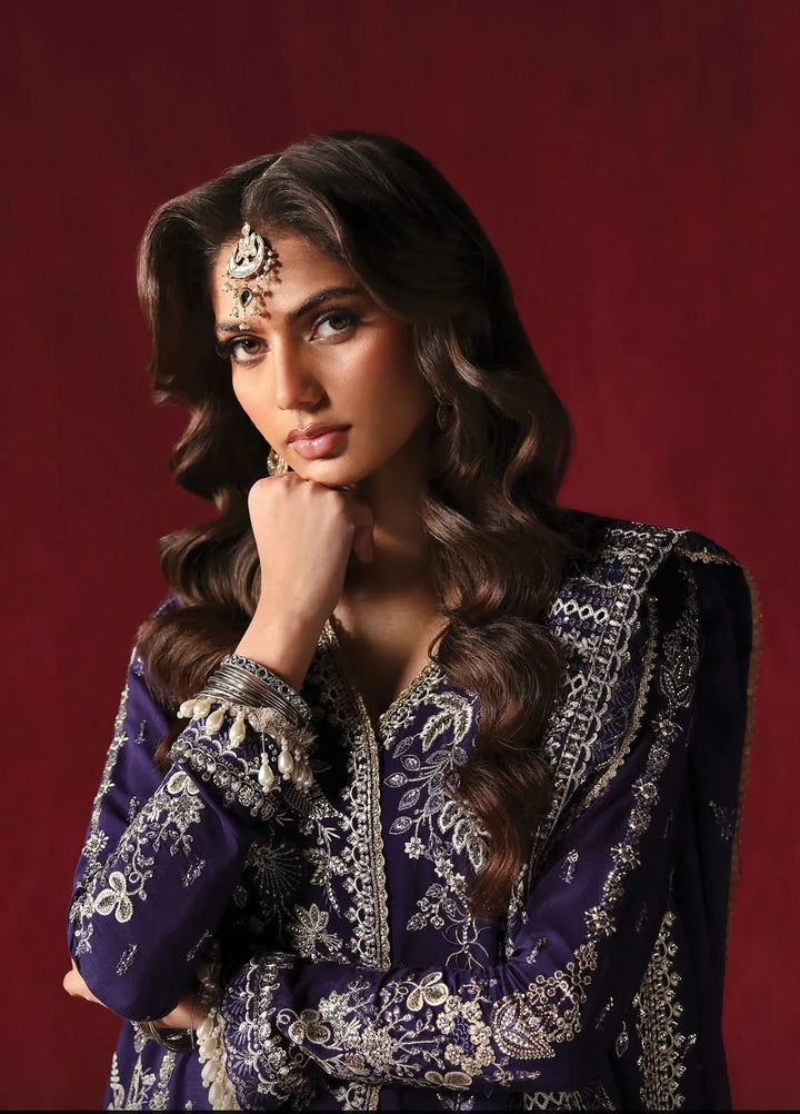 Afrozeh Embroidered Silk Suits Unstitched 3 Piece AF25DS D-01 Kaneez - Formals Collection