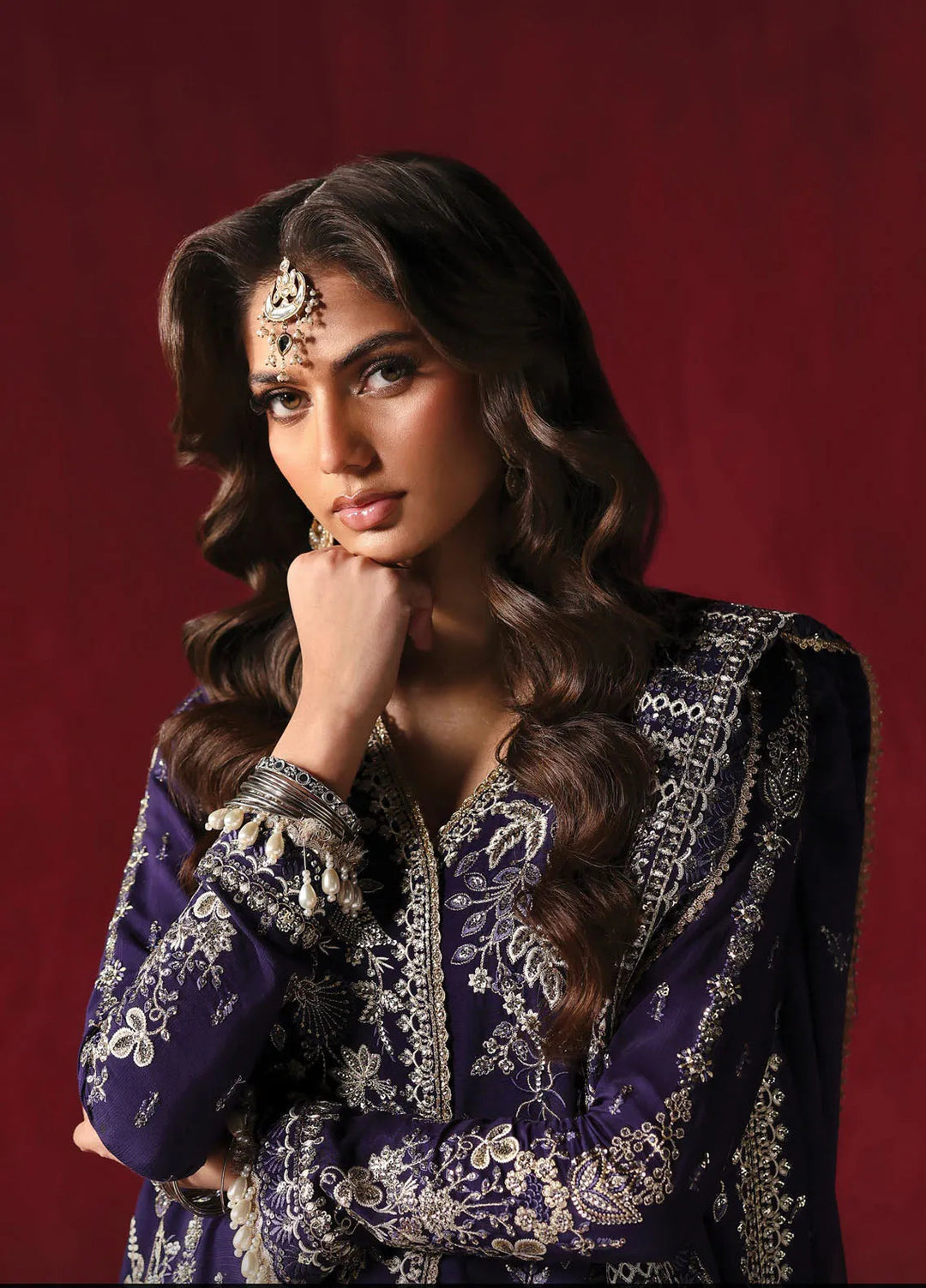 Afrozeh Embroidered Silk Suits Unstitched 3 Piece AF25DS D-01 Kaneez - Formals Collection