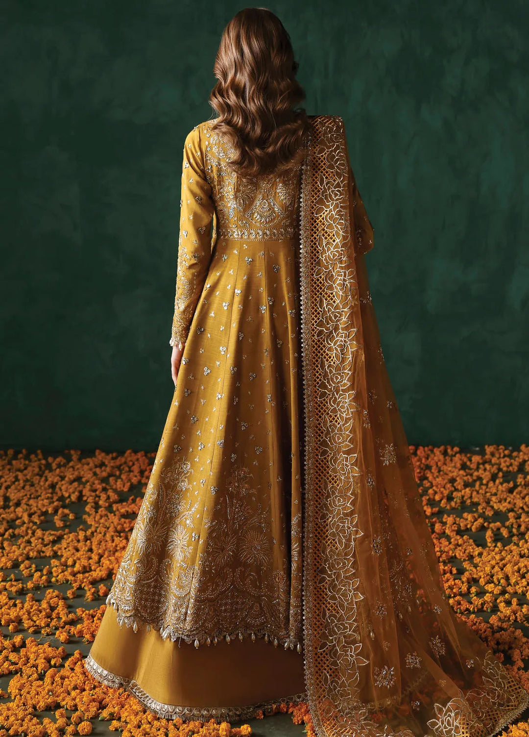 Afrozeh Embroidered Silk Suits Unstitched 3 Piece AF25DS D-02 Jahanbano - Formals Collection