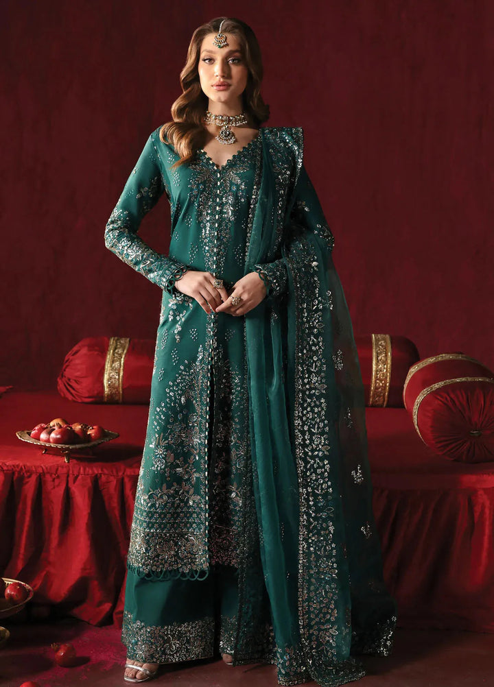Afrozeh Embroidered Silk Suits Unstitched 3 Piece AF25DS D-04 Shahnisa - Formals Collection