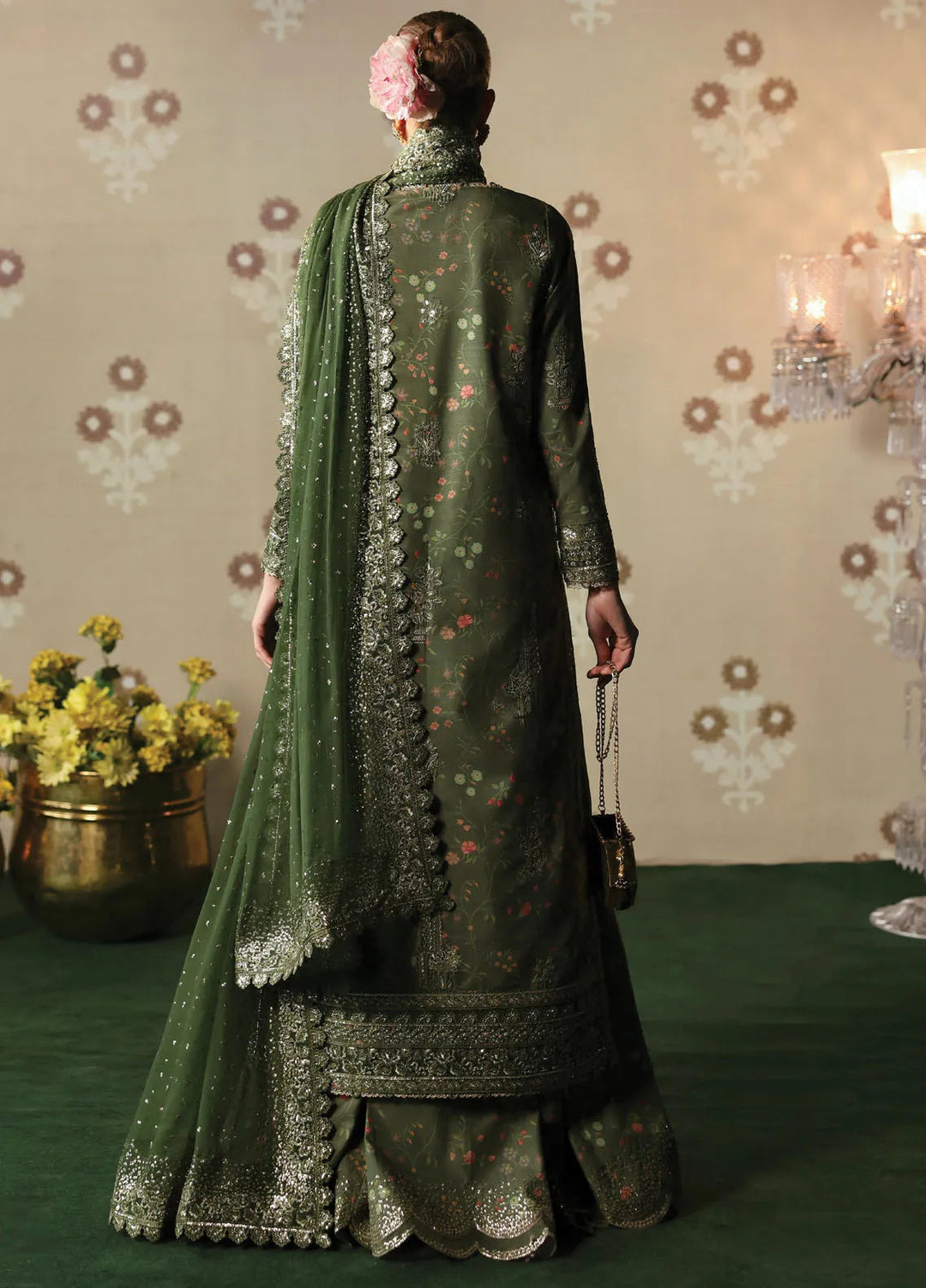 Afrozeh Embroidered Silk Suits Unstitched 3 Piece AF25DS D-05 Zeba - Formals Collection