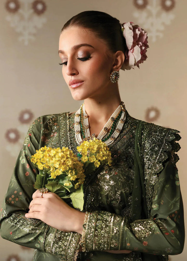 Afrozeh Embroidered Silk Suits Unstitched 3 Piece AF25DS D-05 Zeba - Formals Collection