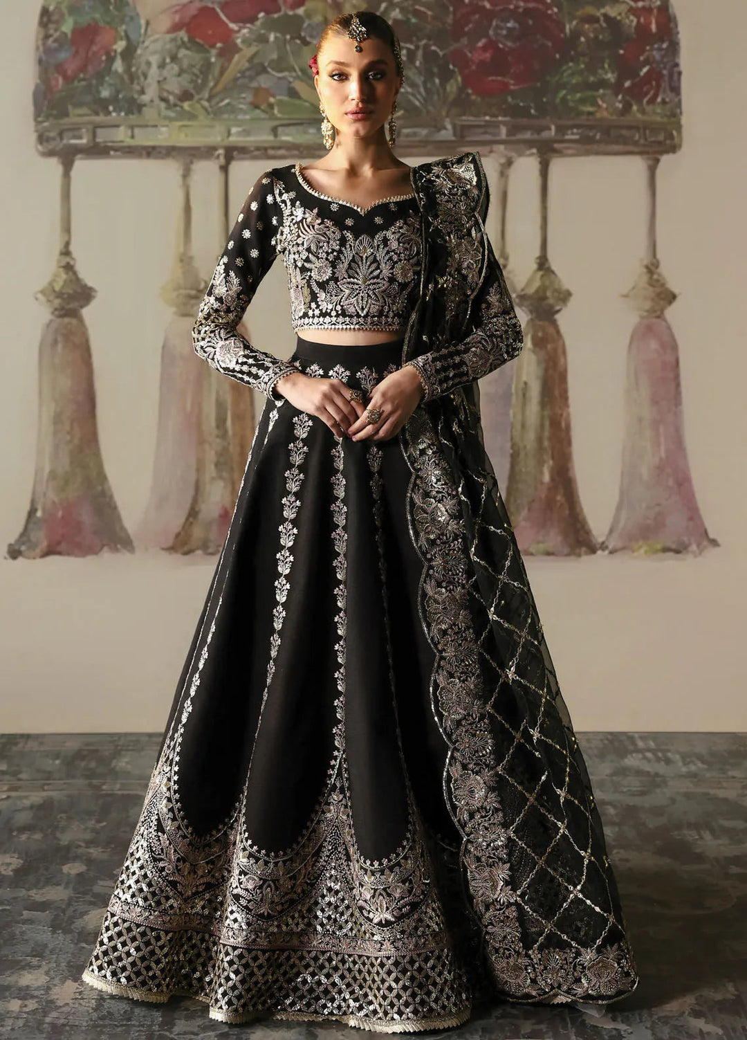 Afrozeh Embroidered Silk Suits Unstitched 3 Piece AF25DS D-06 Husnara - Formals Collection