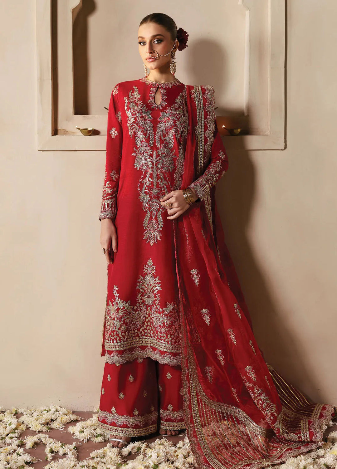 Afrozeh Embroidered Silk Suits Unstitched 3 Piece AF25DS D-09 Shabana - Formals Collection