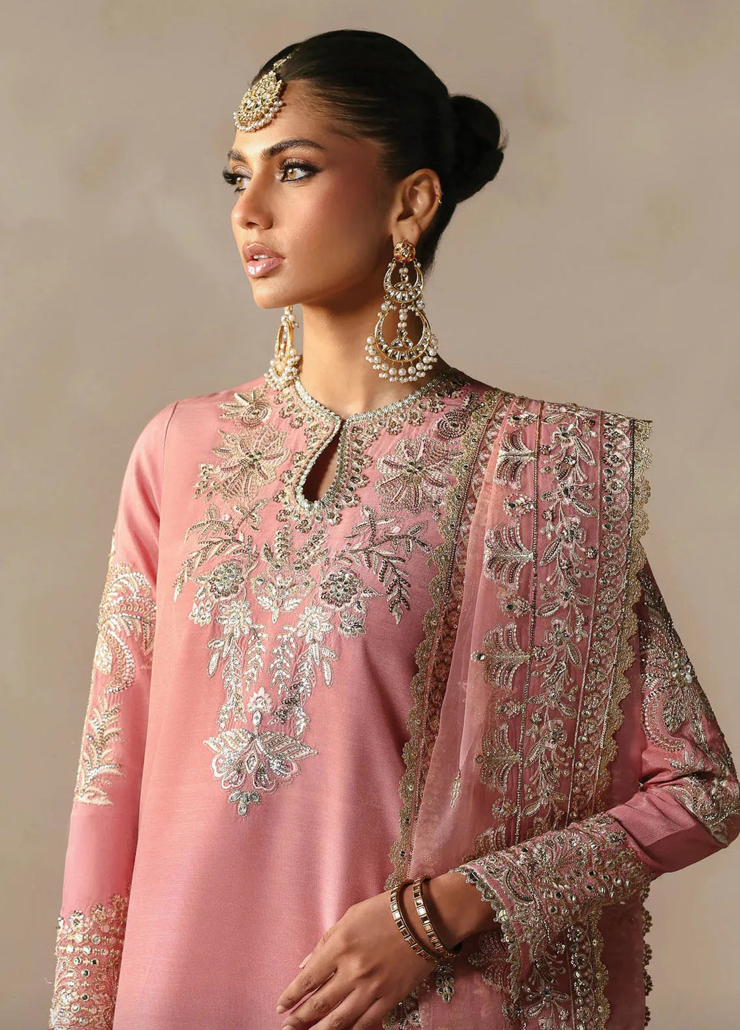 Afrozeh Embroidered Silk Suits Unstitched 3 Piece AF25DS D-10 Gulrukh - Formals Collection