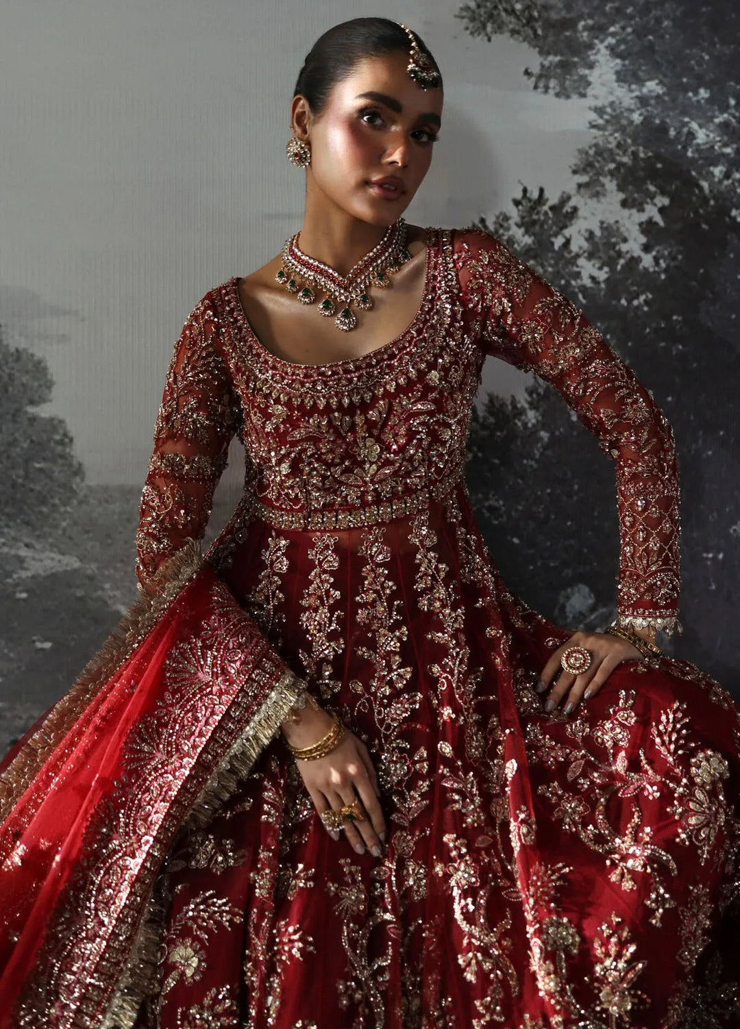 Afrozeh Embroidered Suits Unstitched 3 Piece D-01 Anastasia - Bridal Collection