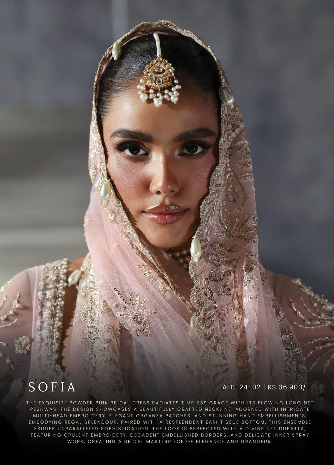 Afrozeh Embroidered Suits Unstitched 3 Piece D-02 Sofia - Bridal Collection