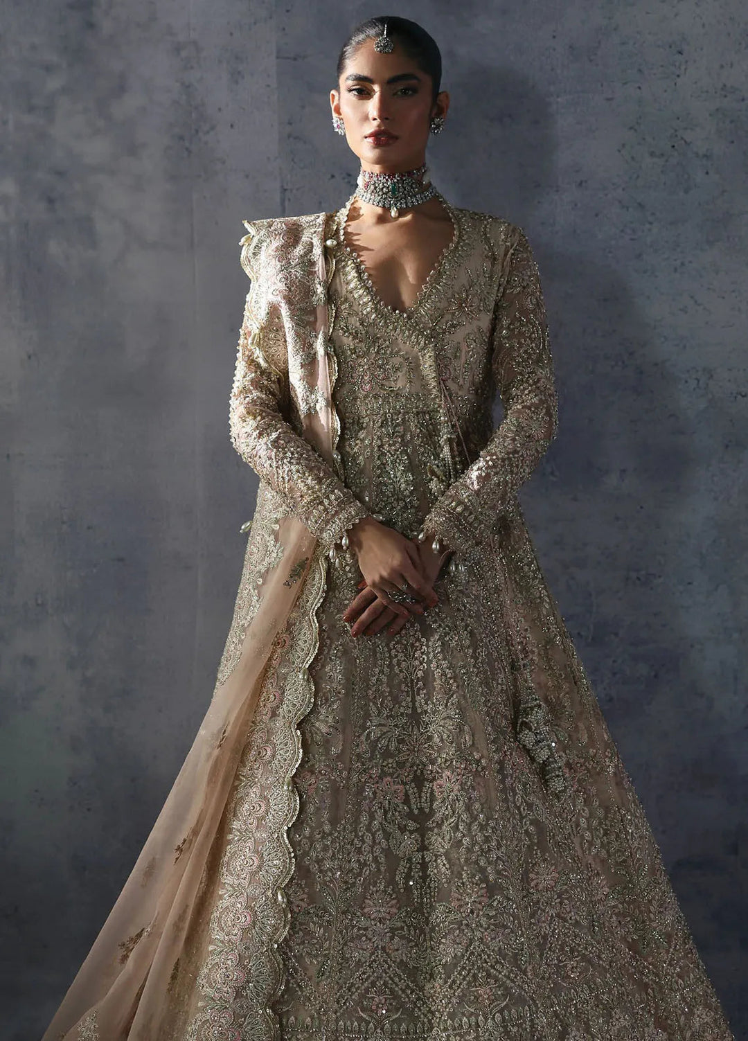 Afrozeh Embroidered Suits Unstitched 3 Piece D-05 Emilia - Bridal Collection