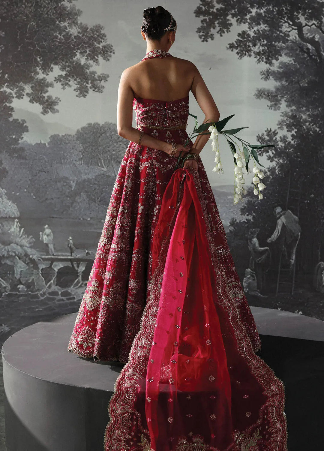 Afrozeh Embroidered Suits Unstitched 3 Piece D-07 Claude - Bridal Collection