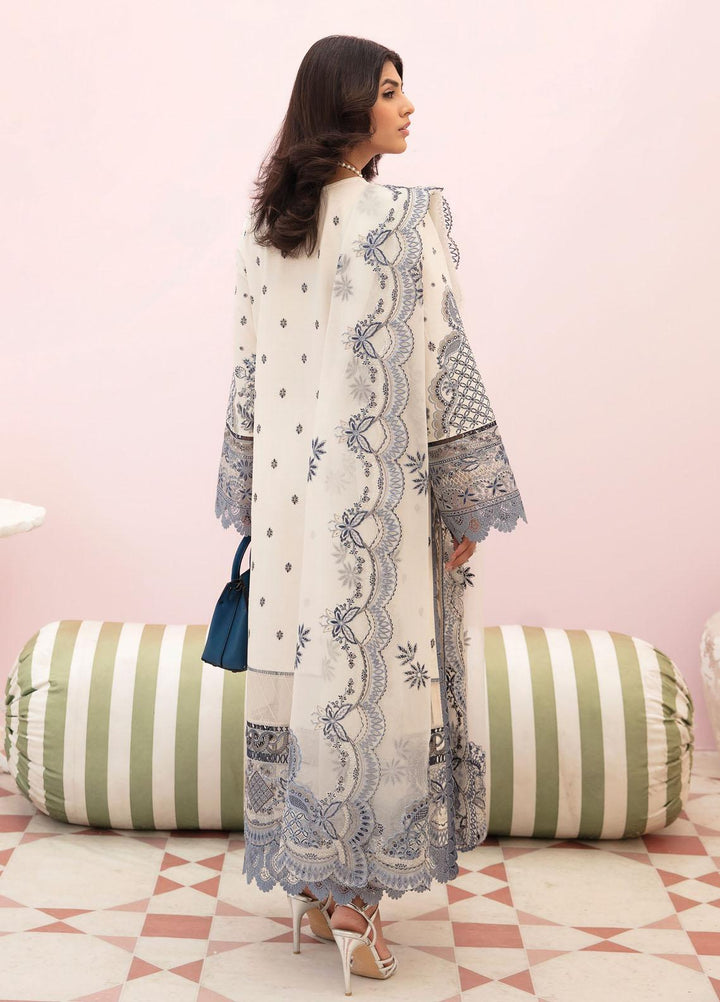 Afrozeh Embroidered Lawn Suits Unstitched 3 Piece AF23FC AL-23-V3-05 Snow Lagoon - Festive Collection