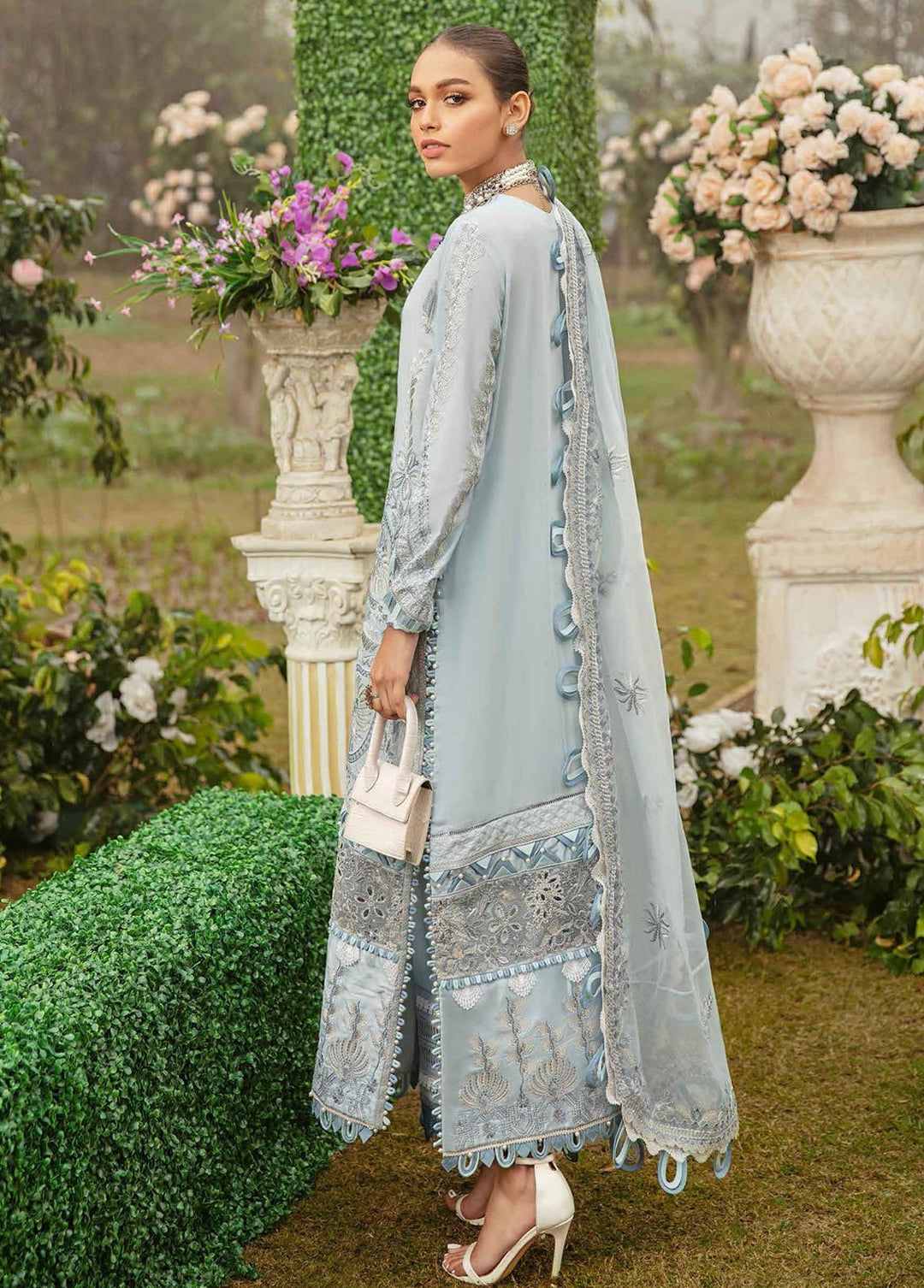 Garden of Eve by Afrozeh Embroidered Lawn Suits Unstitched 3 Piece AF22GL Naiad - Summer Collection