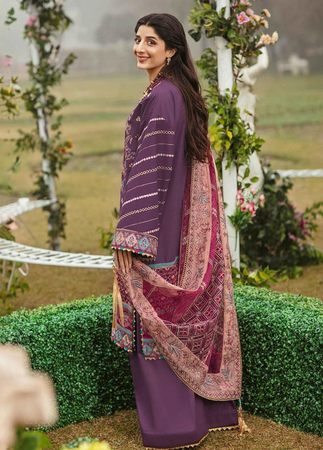 Garden of Eve by Afrozeh Embroidered Lawn Suits Unstitched 3 Piece AF22GL Zisa - Summer Collection