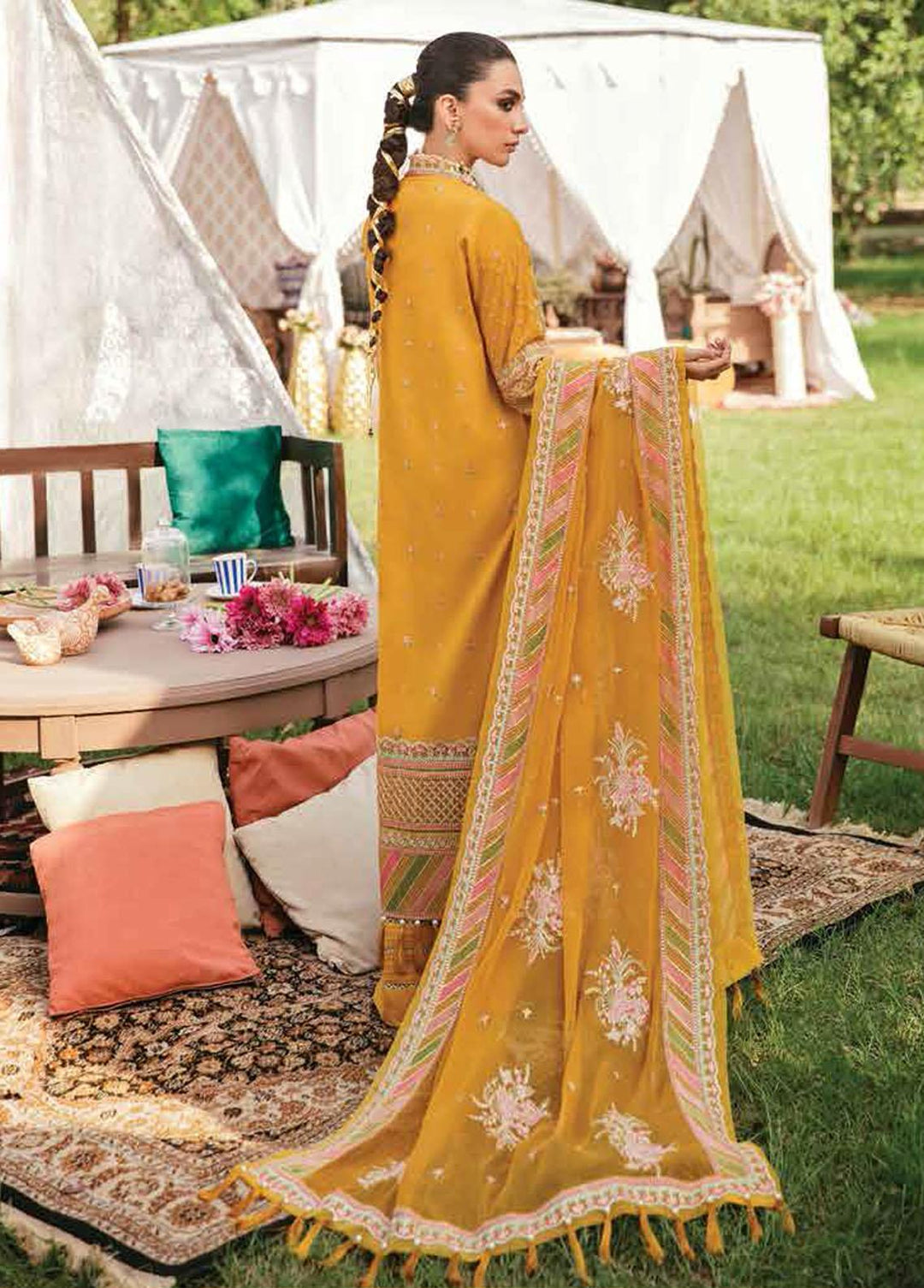 Gul Bahar By Afrozeh Embroidered Lawn Suits Unstitched 3 Piece AF22GB 06 Nuray - Festive Collection