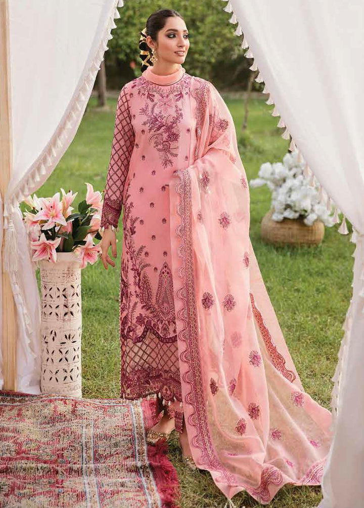 Gul Bahar By Afrozeh Embroidered Lawn Suits Unstitched 3 Piece AF22GB 09 Mehr - Festive Collection