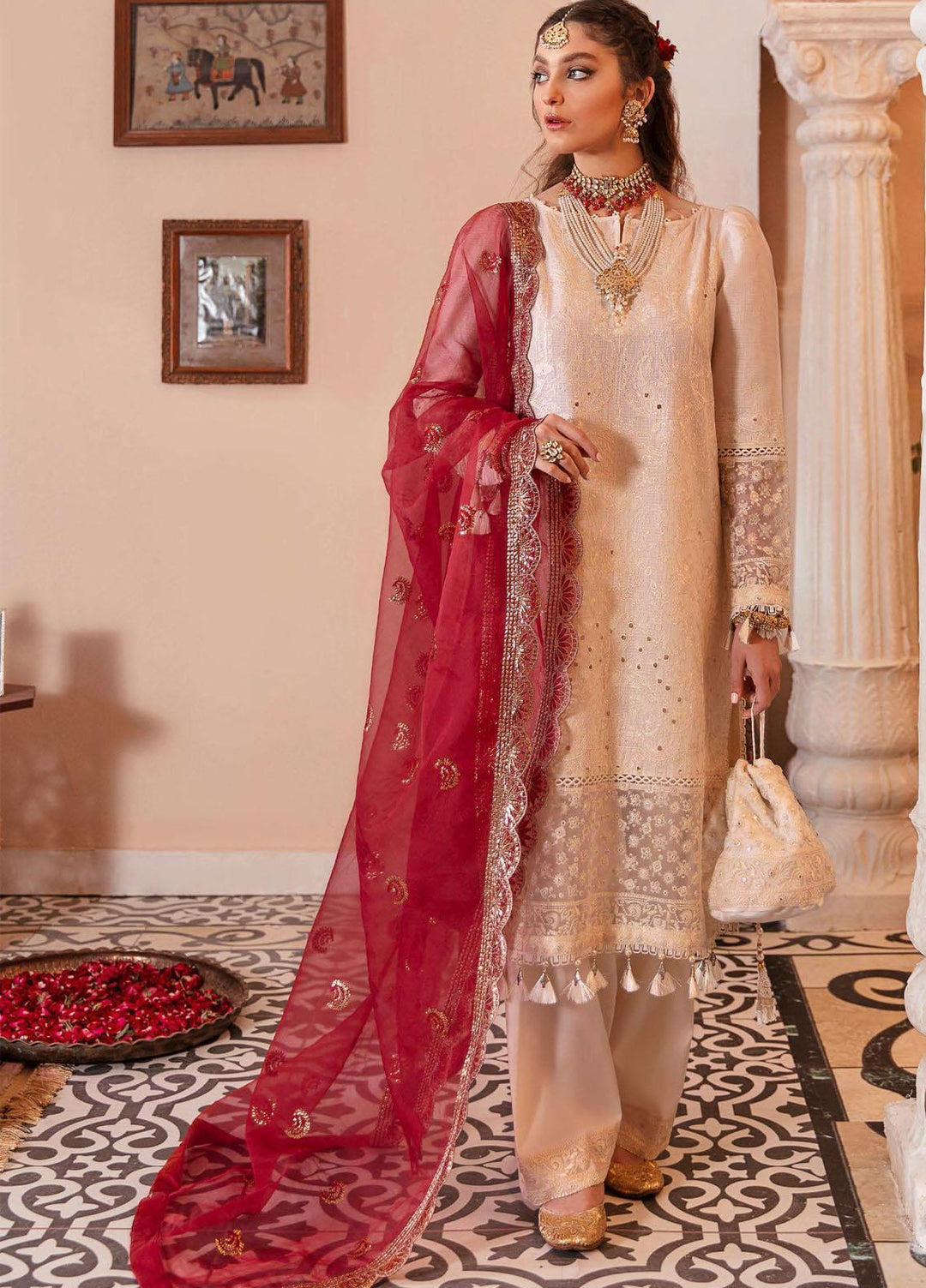 Gul Bahar By Afrozeh Embroidered Lawn Suits Unstitched 3 Piece AF21GB 01 Chashni - Festive Collection