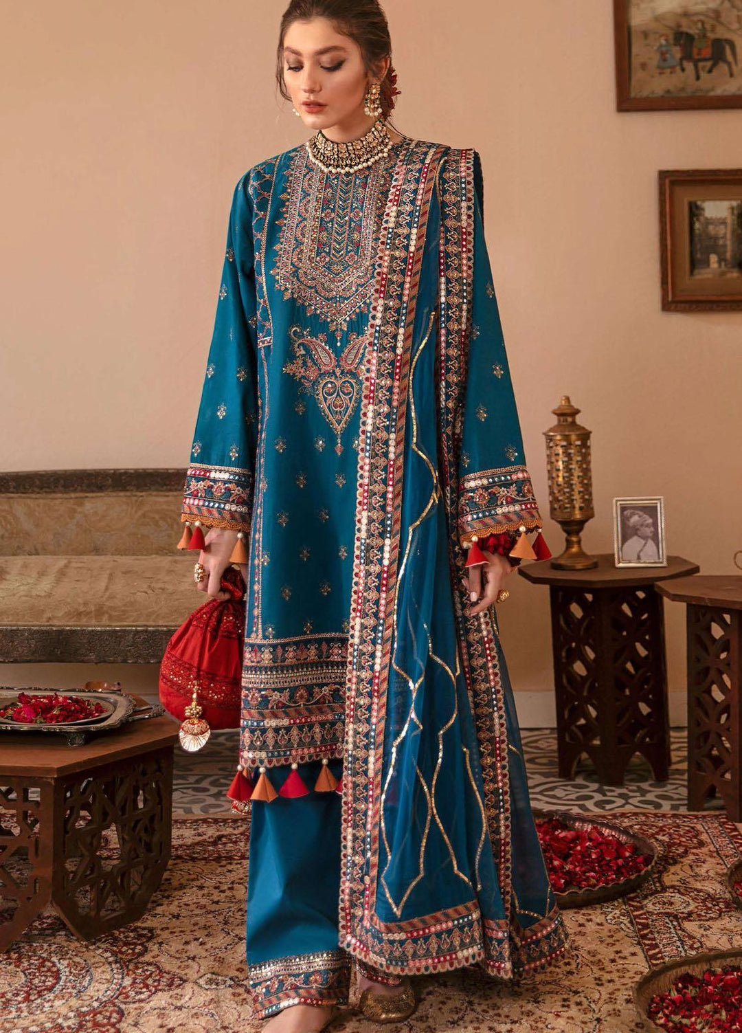 Gul Bahar By Afrozeh Embroidered Lawn Suits Unstitched 3 Piece AF21GB 09 Mahmir - Festive Collection