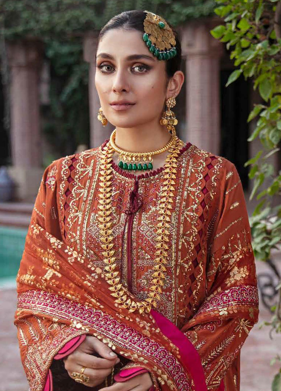 Afrozeh Embroidered Raw Silk Suits Unstitched 3 Piece AF21HW DAR-E-JAAN - Formals Wedding  Collection