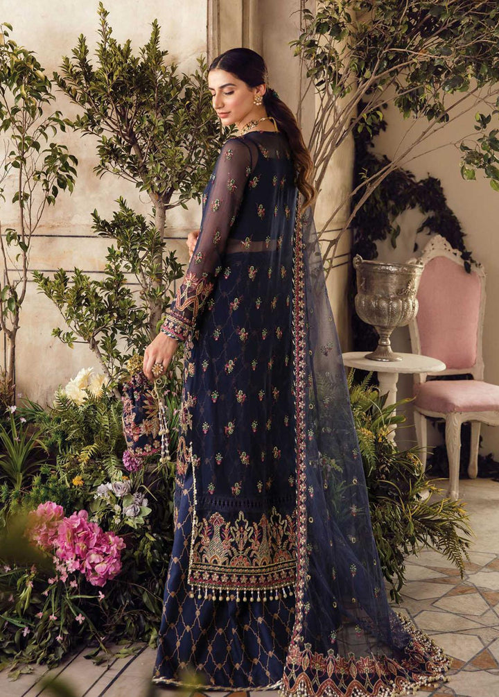 La Fuchsia By Afrozeh Embroidered Chiffon Suits Unstitched 3 Piece AF22WD 03 Marile - Wedding Collection