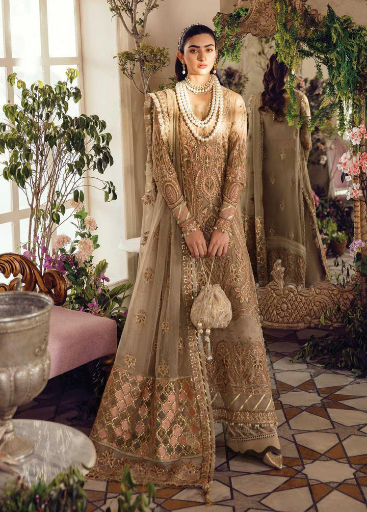 La Fuchsia By Afrozeh Embroidered Chiffon Suits Unstitched 3 Piece AF22WD 04 Ayzal - Wedding Collection