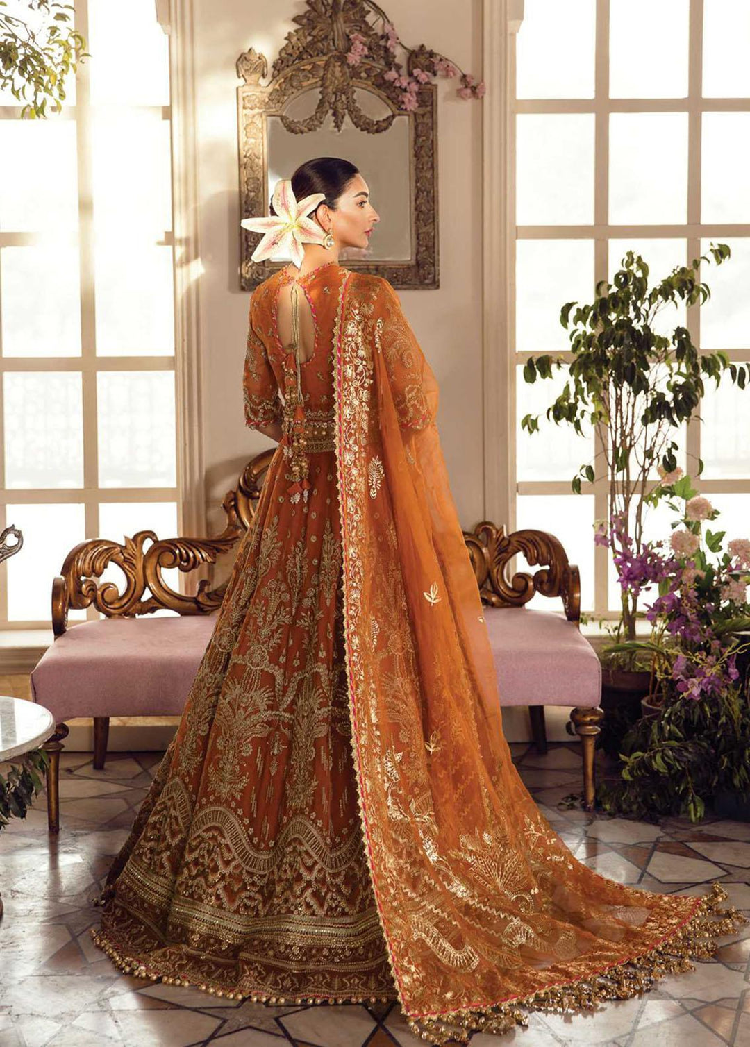 La Fuchsia By Afrozeh Embroidered Organza Suits Unstitched 3 Piece AF22WD 05 Oriana - Wedding Collection