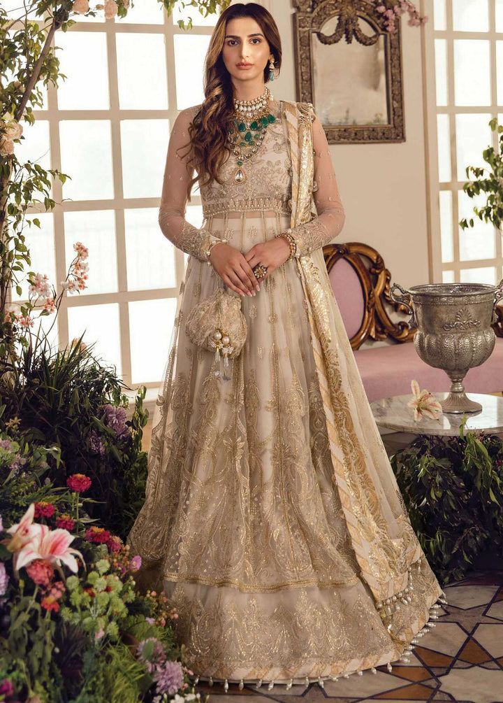 La Fuchsia By Afrozeh Embroidered Net Suits Unstitched 3 Piece AF22WD 06 Eveline - Wedding Collection