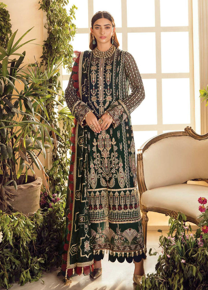 La Fuchsia By Afrozeh Embroidered Chiffon Suits Unstitched 3 Piece AF22WD 10 Laurel - Wedding Collection