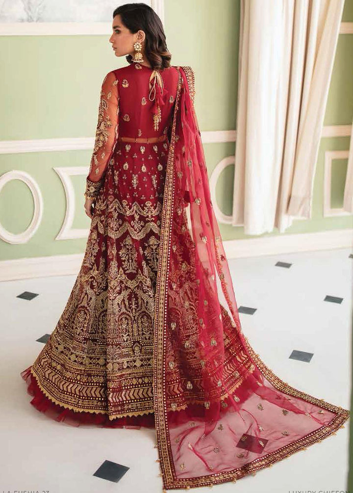 La Fuschsia By Afrozeh Embroidered Net Suits Unstitched 3 Piece AF23LF 001 Norah - Festive Collection