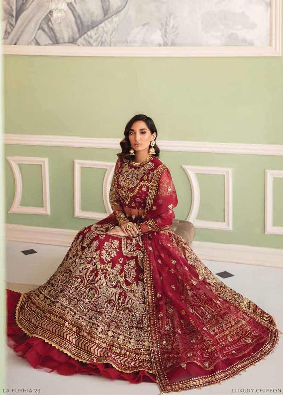 La Fuschsia By Afrozeh Embroidered Net Suits Unstitched 3 Piece AF23LF 001 Norah - Festive Collection