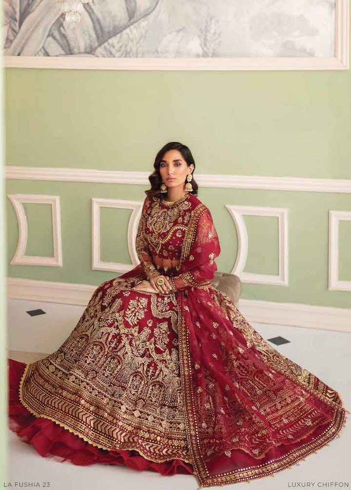 La Fuschsia By Afrozeh Embroidered Net Suits Unstitched 3 Piece AF23LF 001 Norah - Festive Collection