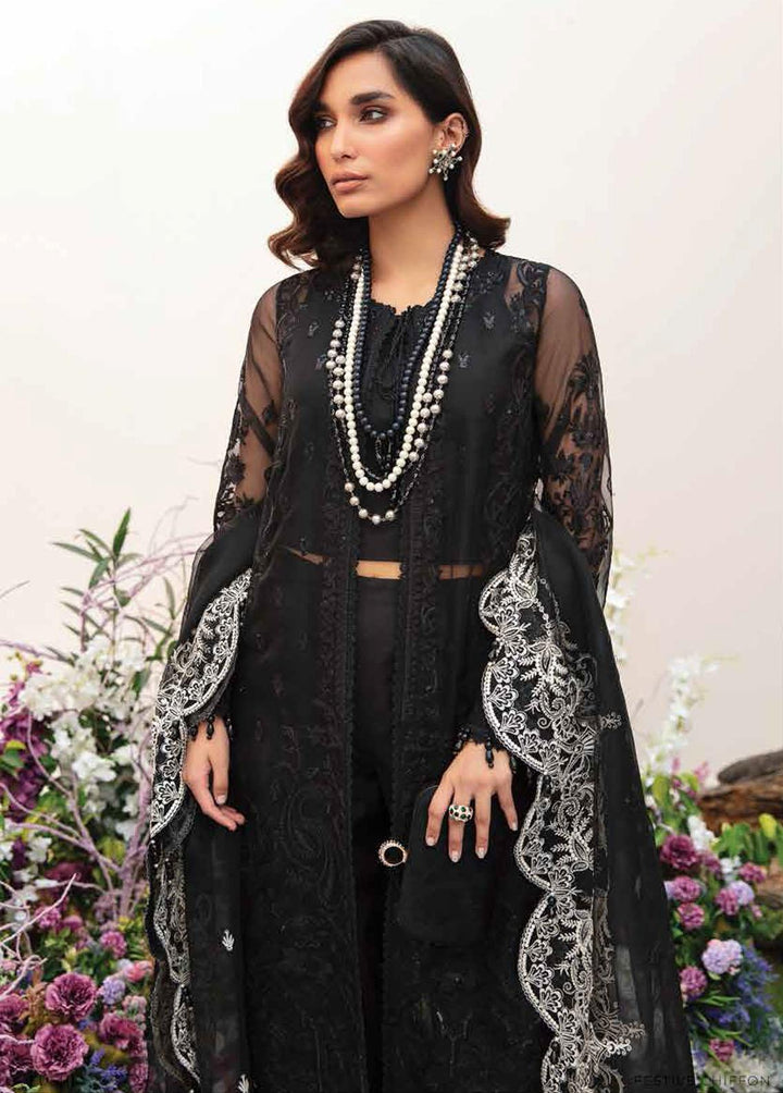 La Fuschsia By Afrozeh Embroidered Organza Suits Unstitched 3 Piece AF23LF 005 Kiera - Festive Collection