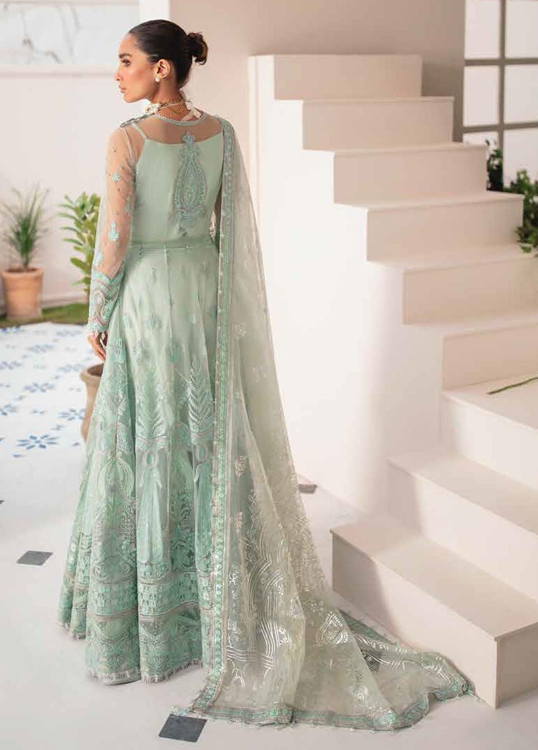 La Fuschsia By Afrozeh Embroidered Net Suits Unstitched 3 Piece AF23LF 006 Della - Festive Collection