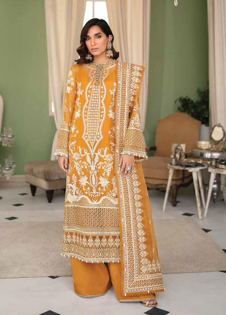La Fuschsia By Afrozeh Embroidered Chiffon Suits Unstitched 3 Piece AF23LF 008 Serene - Festive Collection