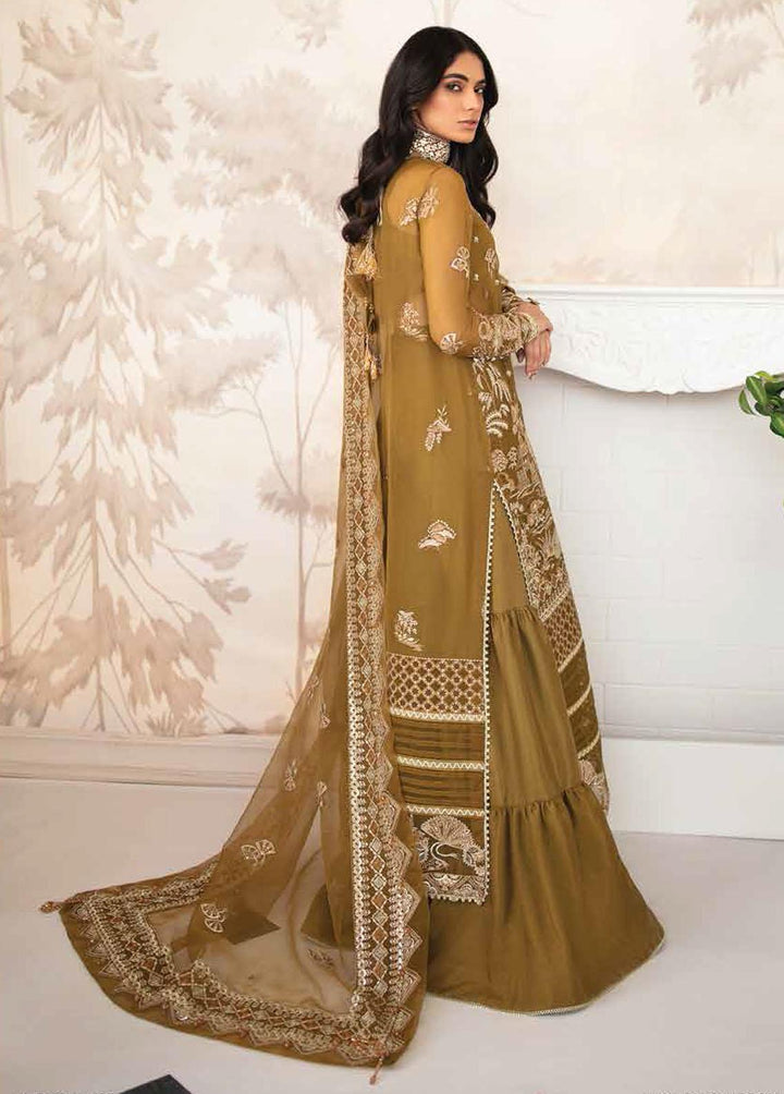 La Fuschsia By Afrozeh Embroidered Chiffon Suits Unstitched 3 Piece AF23LF 009 Emaline - Festive Collection